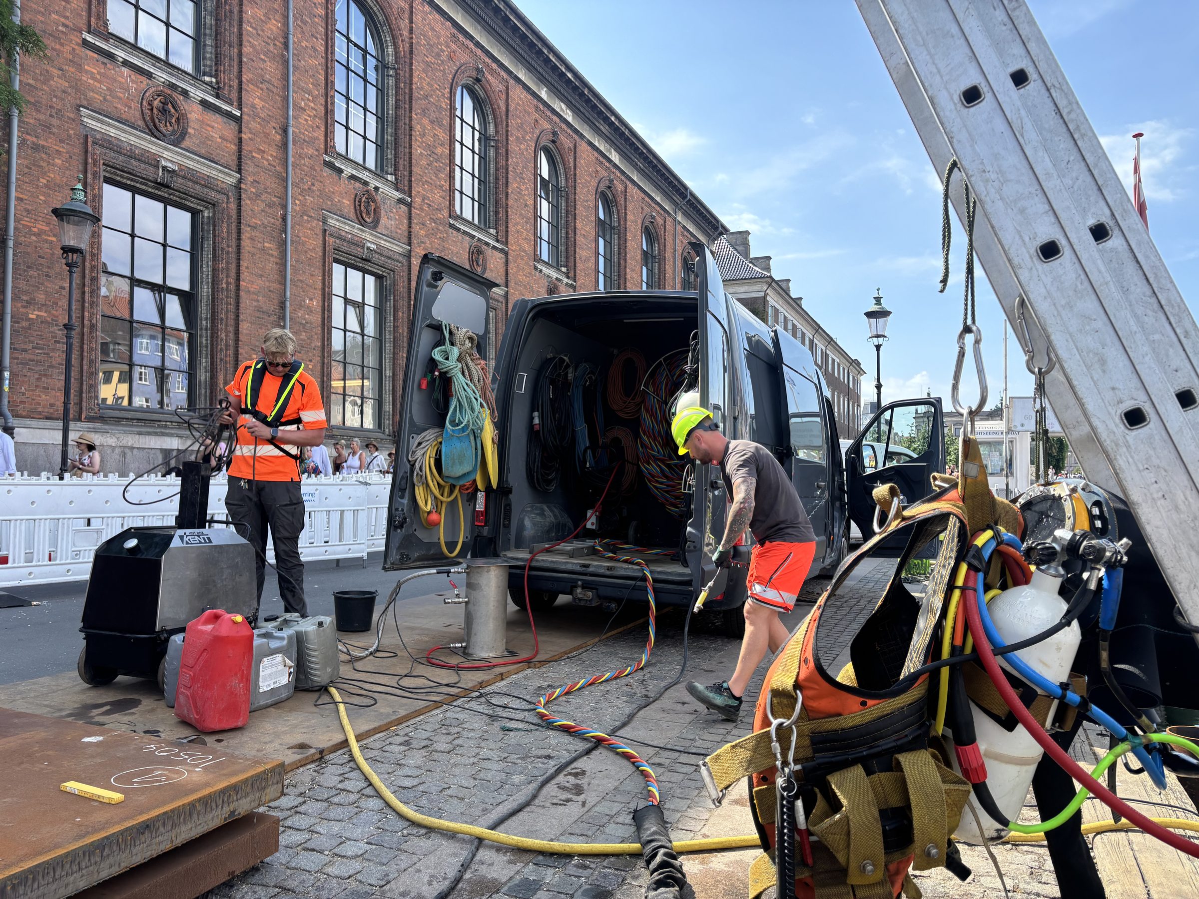 Kundal Diving dykkerhold og udstyr ved kajen i Nyhavn